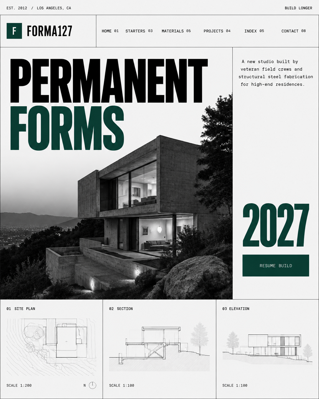 FORMA127 website design by The Design Bureau